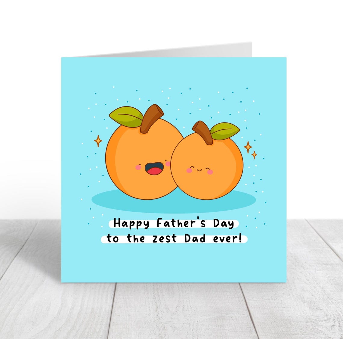 Happy Fathers Day To The Zest Dad Ever Kawaii Orange Fruit Poster - Image 3