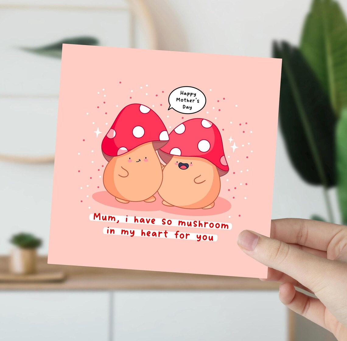 Kawaii Mum I Have So Mushroom in My Heart for You Pun Art Print - Image 6