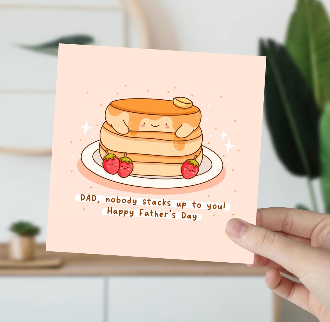 Kawaii Pancake Stack Fathers Day Nobody Stacks Up To You Wall Art - Image 6