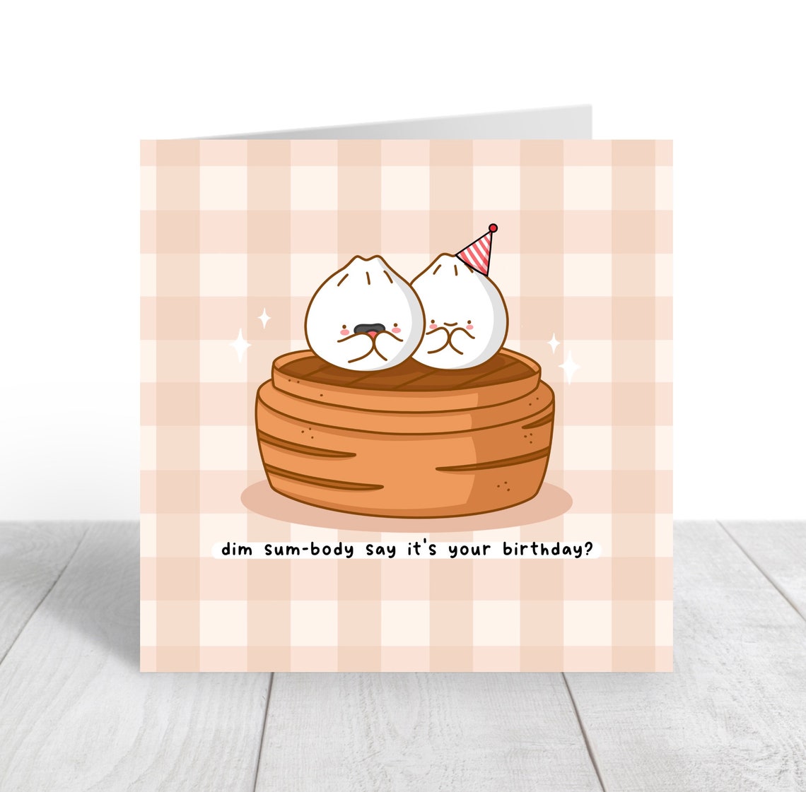 Kawaii Dim Sum-body Say Its Your Birthday Bao Bun Pun Art Print - Image 4