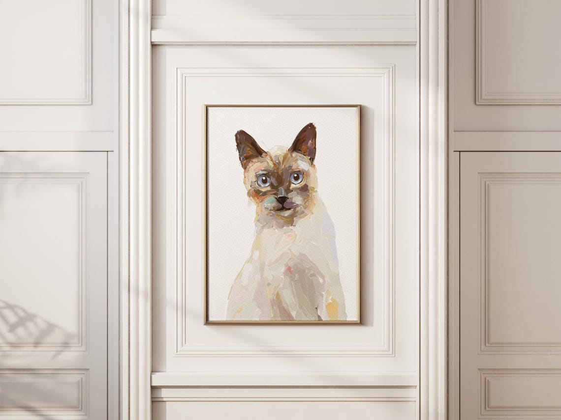 Orange Tabby Cat Watercolor Portrait Close Up Green Eyes Print - Image 4