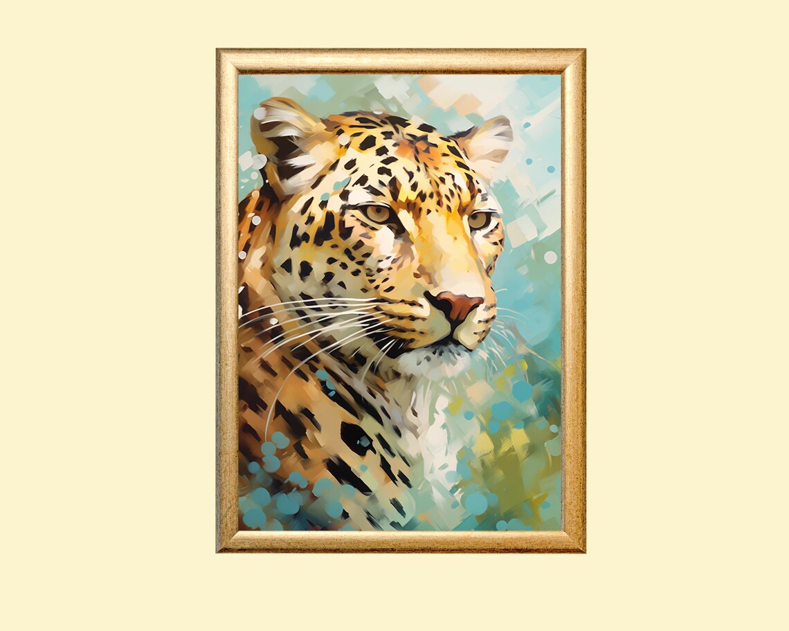 Leopard Face Print, Wildlife Portrait Artwork