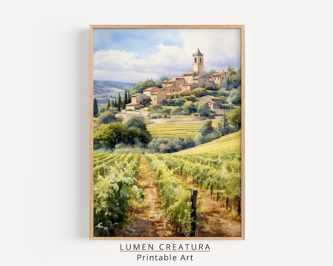 Vineyards Decor, Farmhouse Vintage French Countryside - Image 4