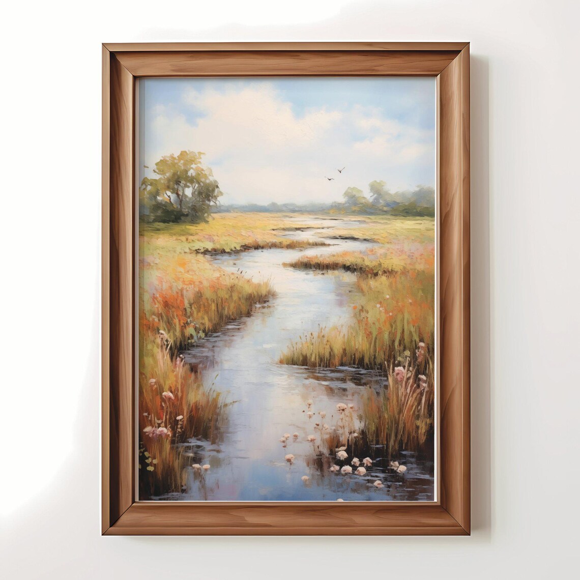 River Painting, Vintage Landscape Art Print - Image 3