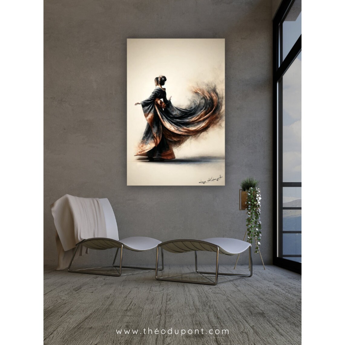 Geisha V11 Nana Mori Kimono Art Gift Watercolor Painting Asian Home Decor Japanese Fine Art Artist Signed Original Art - Image 2