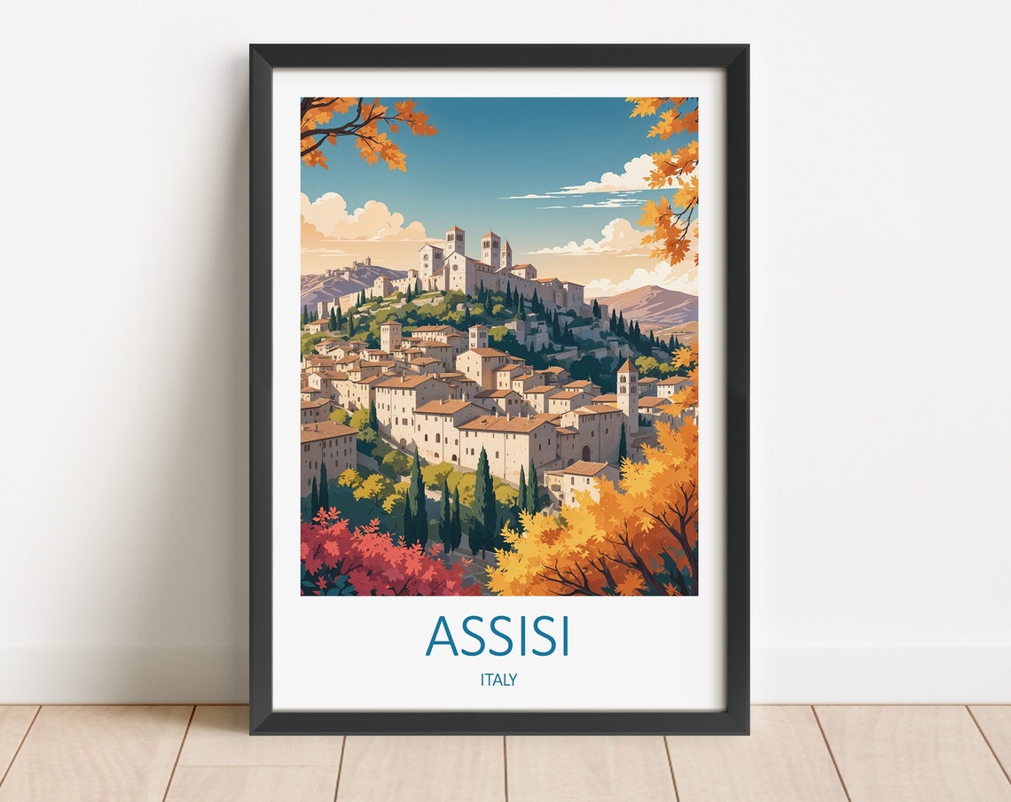 Assisi Italy Print Assisi Travel Print Italy Poster Italian Prints Travel Gift Italian Wall Art Prints Assisi Poster Perugia Italy