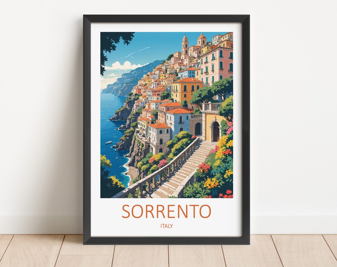 Sorrento Print Sorrento Poster Italy Travel Print Italy Poster Amalfi Coast Print Italian Prints Sorrento Gift Italy Wall Art Print
