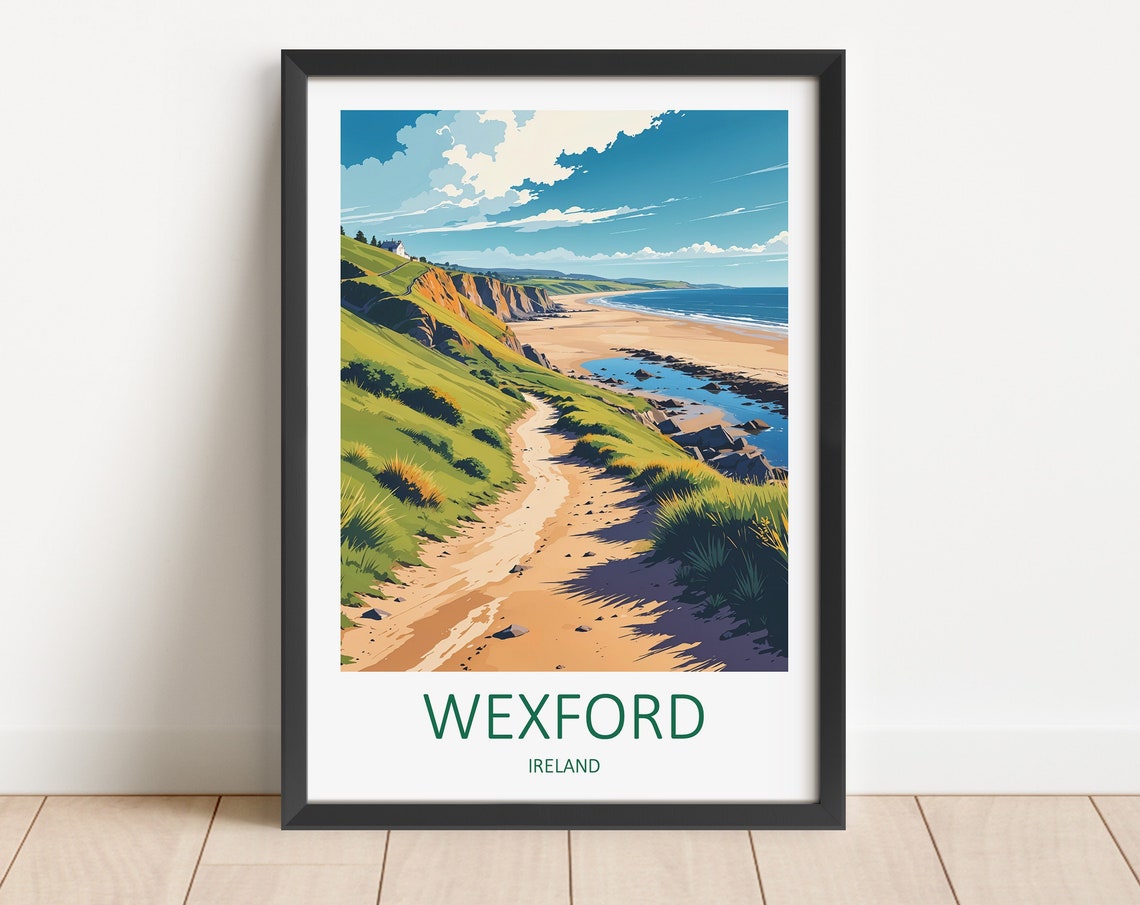Wexford Print Wexford Travel Print Ireland Print Wexford Poster Ireland Gifts Ireland Wall Art Republic Of Ireland Travel Art Poster