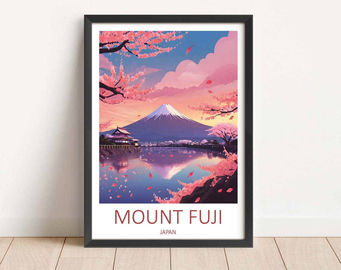Mount Fuji Print Mount Fuji Poster Japan Wall Art Japan Print Kyoto Print Japan Travel Print Travel Gift Japanese Wall Art Japan Art