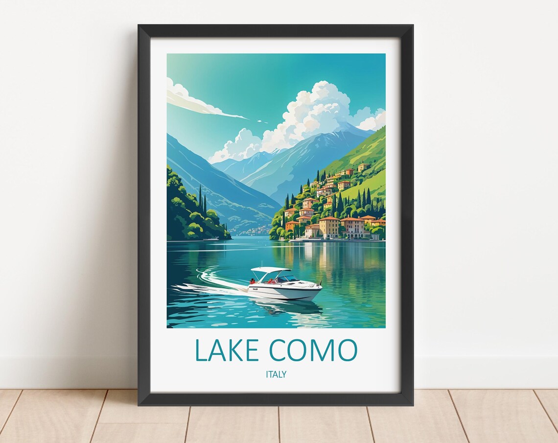 Lake Como Print Lake Como Art Lake Como Poster Italy Wall Art Italy Travel Print Lake Como Italy Italian Prints Italy Poster Print