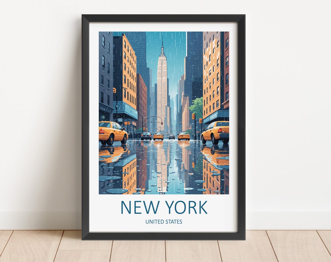 New York Print New York Poster New York Gifts New York Travel Print United States Travel Gift New York Wall Art New York City Print