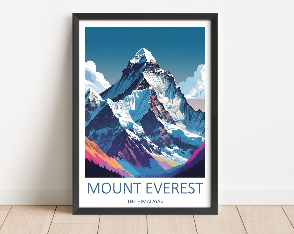 Mount Everest Himalayas Snow Peak Mountain Majesty View Poster