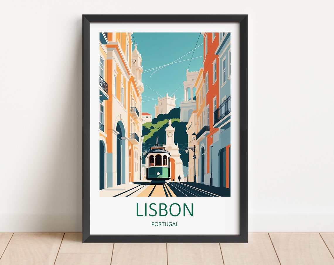 Lisbon Print Lisbon Wall Art Lisbonposter Portugal Print Lisbon Travel Print Portugal Poster Lisbon Portugal Travel Gift Lisbon Gift