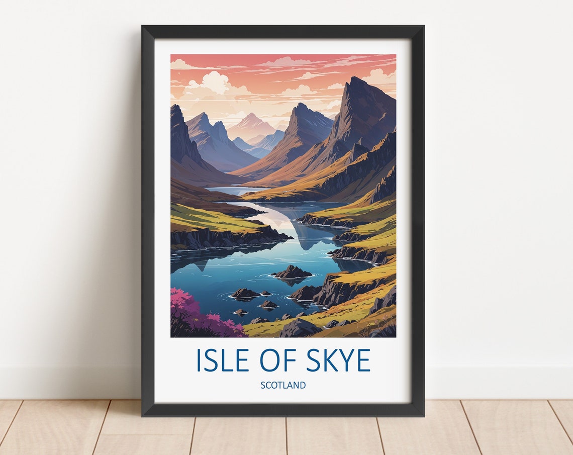 Isle Of Skye Print Isle Of Skye Art Scotland Print Isle Of Skye Poster Scottish Gifts Travel Gift Scottish Prints Skye Travel Print