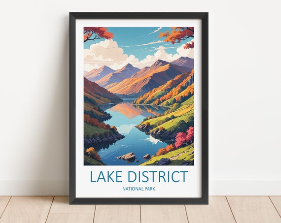 Lake District Print Lake District Poster Lake District Art Lake District Gifts Lake District Art Print Lake District Wall Art Lake Art
