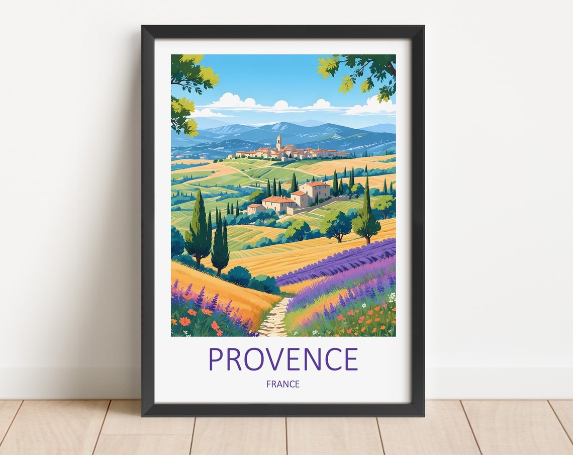 Provence Print Provence Poster France Print France Poster Travel Gift French Prints French Gifts France Wall Prints Provence Art