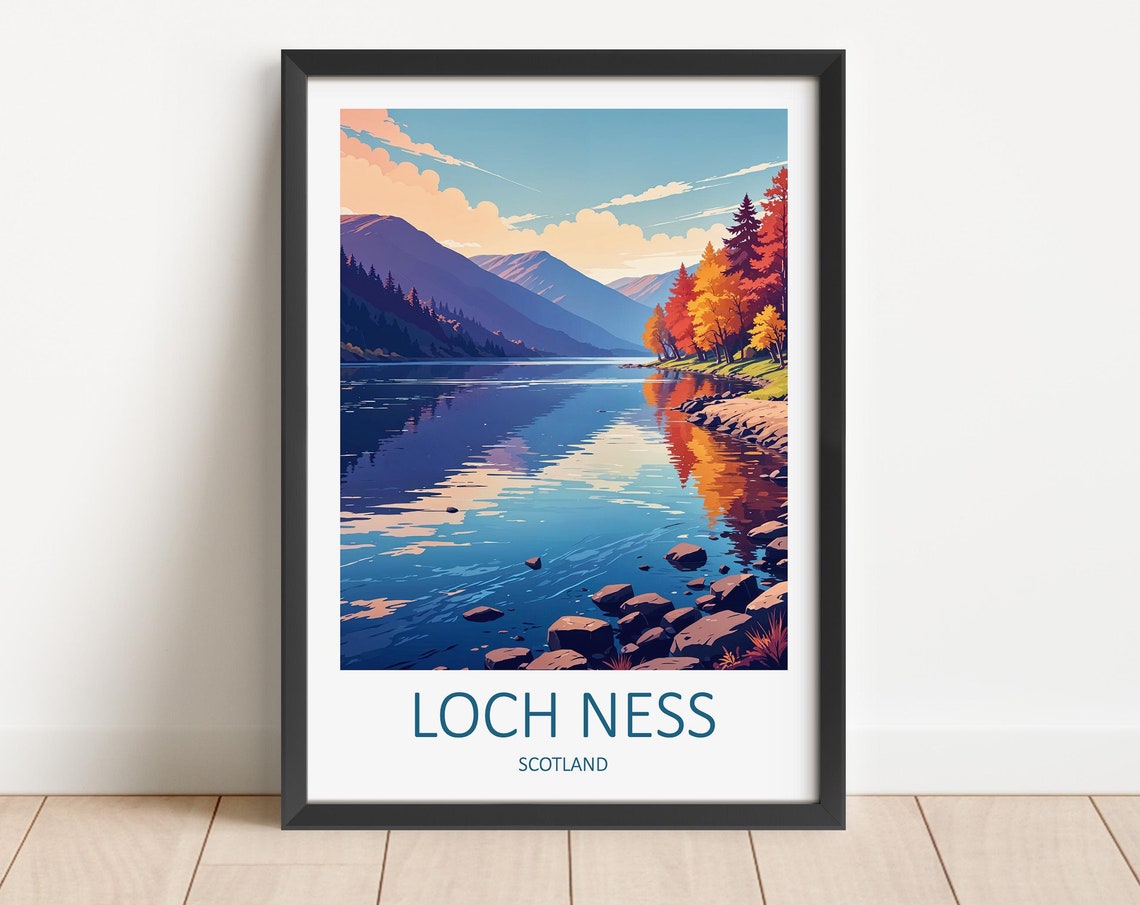 Loch Ness Print Scotland Print Loch Ness Scotland Scotland Gifts Scotland Travel Print Scottish Highlands Travel Gift Loch Ness