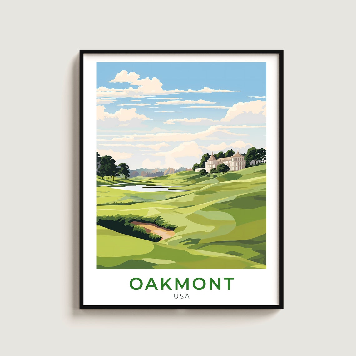 Oakmont Golf Course Rolling Fairways Clubhouse Classic Poster