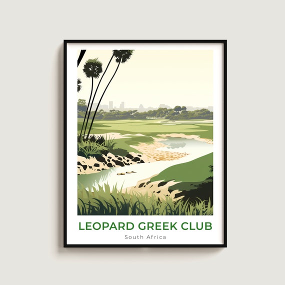Leopard Creek Country Club Travel Print Wall Art Gift South Africa Poster Home Decor Lovers Hanging