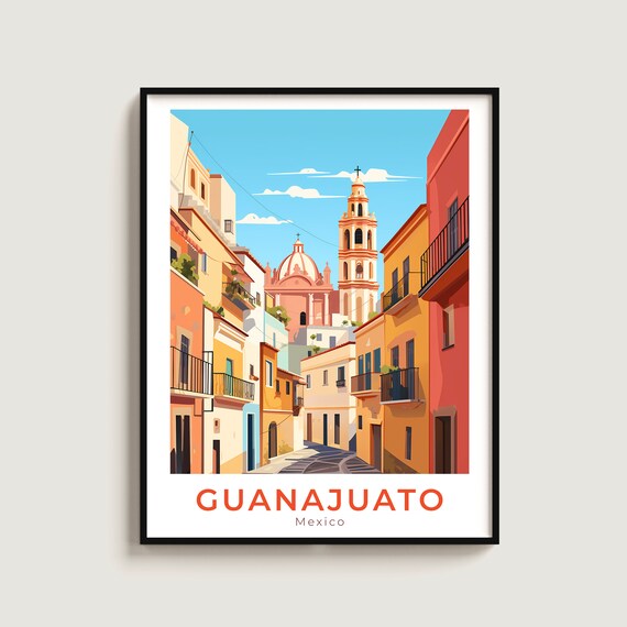 Guanajuato Travel Print Wall Art Gift Mexico Poster Home Decor Lovers Hanging