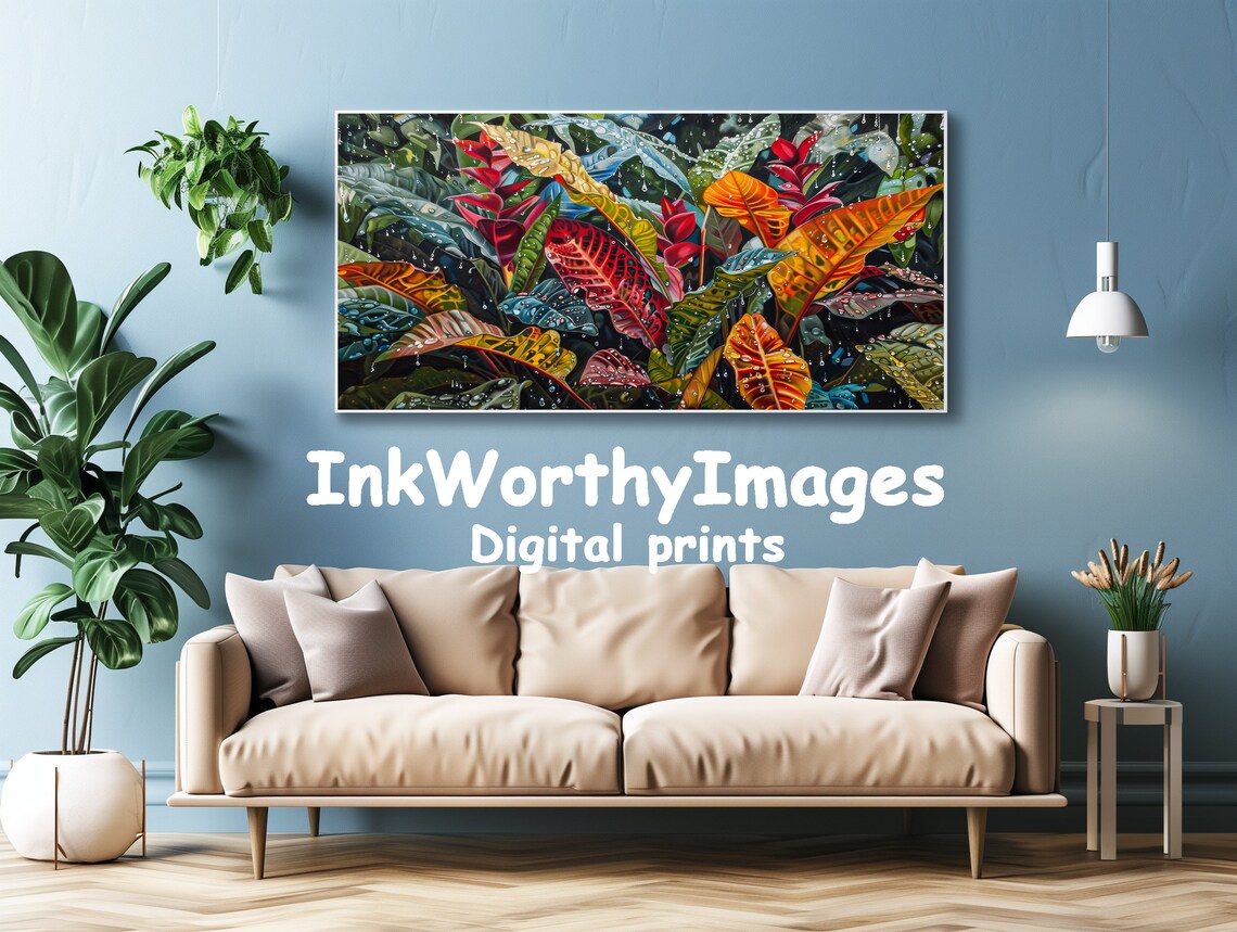 Tropical Rainforest Foliage Art Print, Jungle Leaves - Image 4