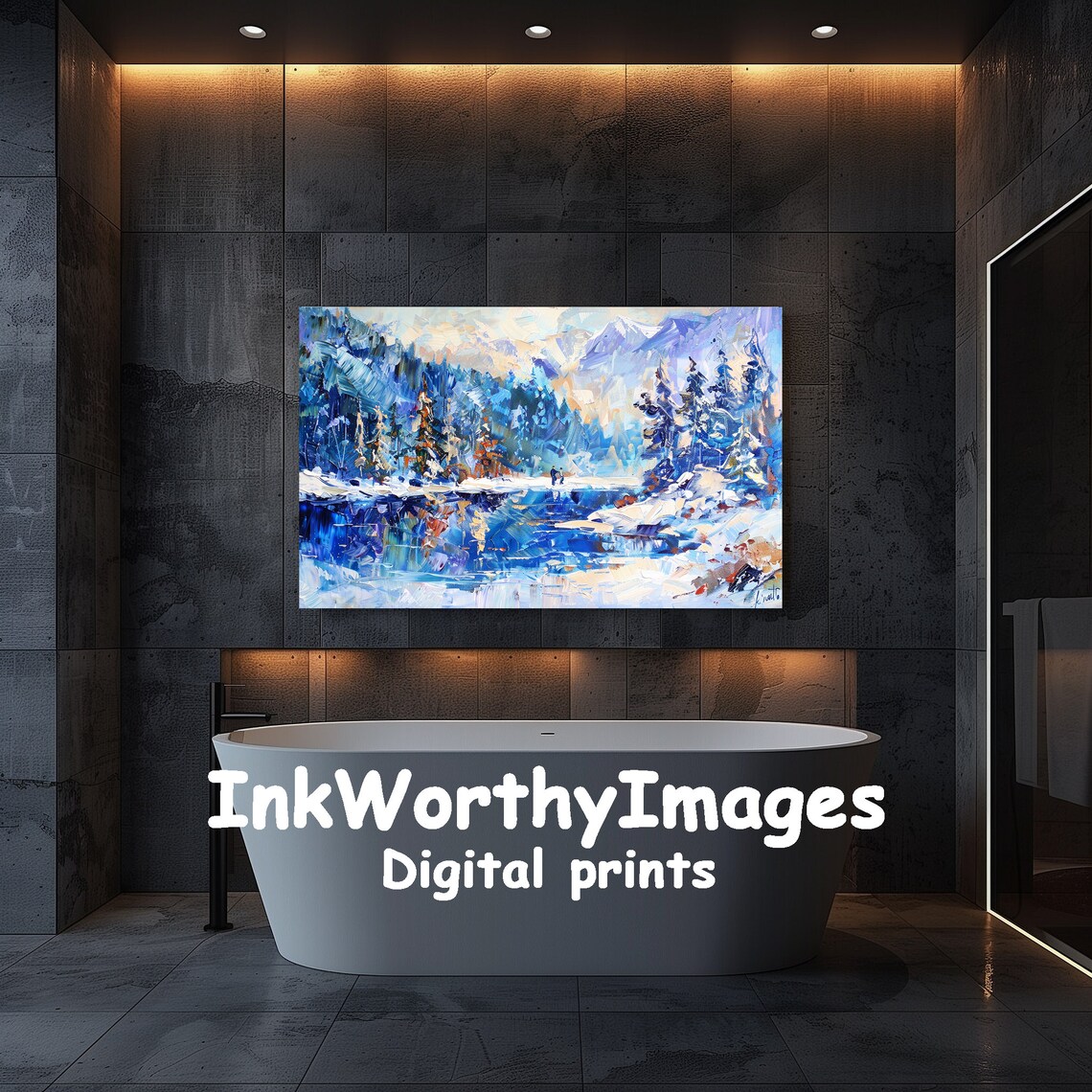 Abstract Winter Wonderland Snowy Forest Landscape - Image 5