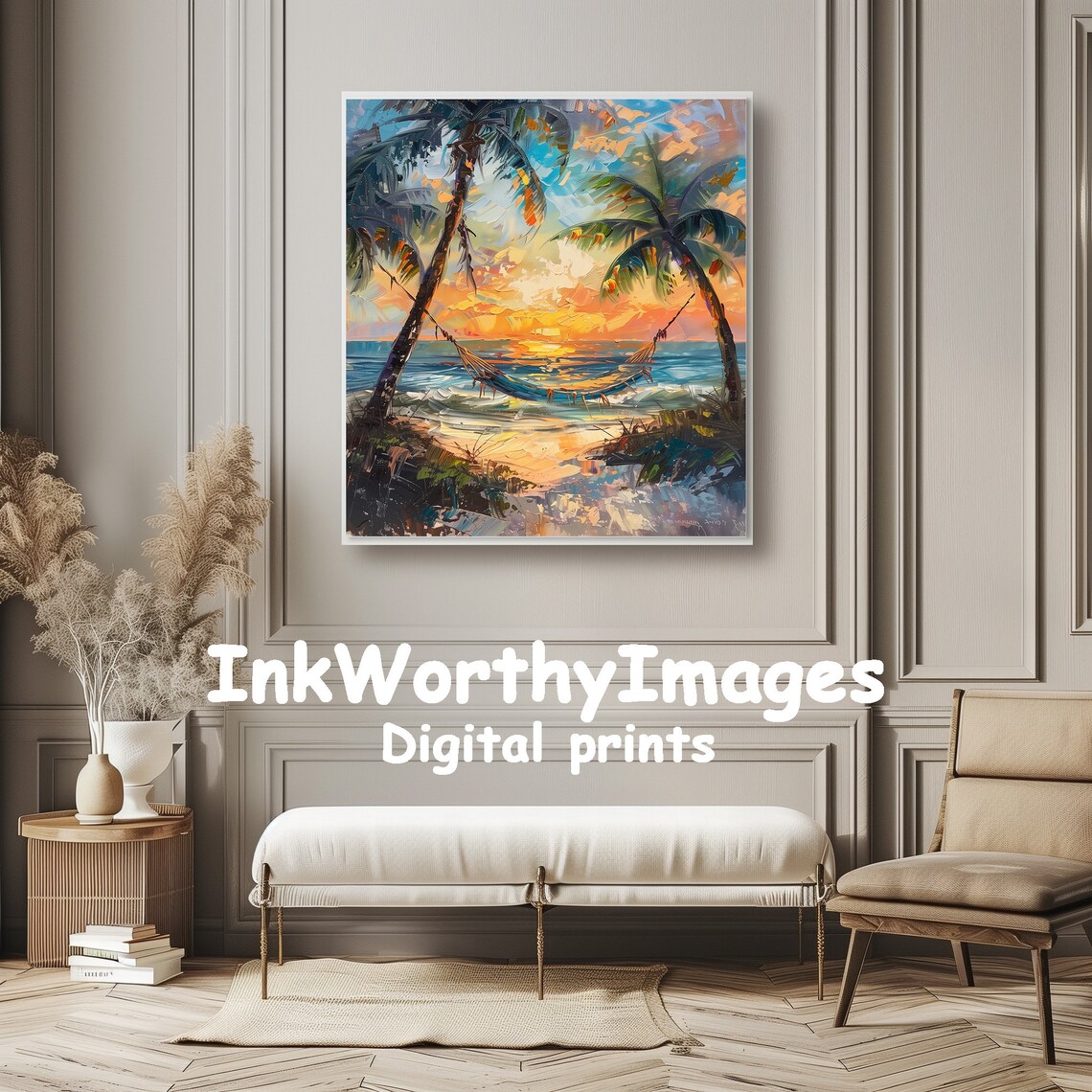 Tropical Beach Sunset, Relaxing Coastal Scene - Image 6