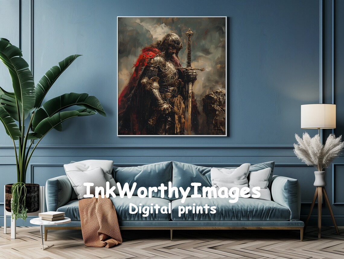 Armored Knight In Battle, Epic Fantasy Art - Image 2