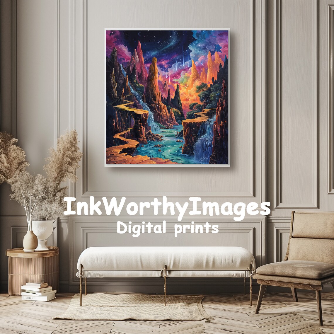 Fantasy Dreamscape, Mystical Surreal Landscape Art Print - Image 6