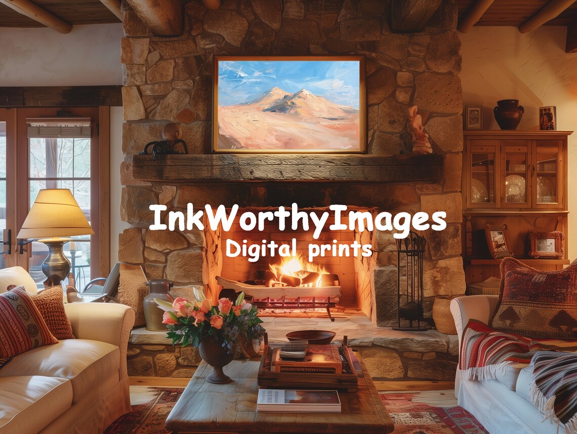 Abstract Desert Landscape, Pastel Sand Dunes - Image 3