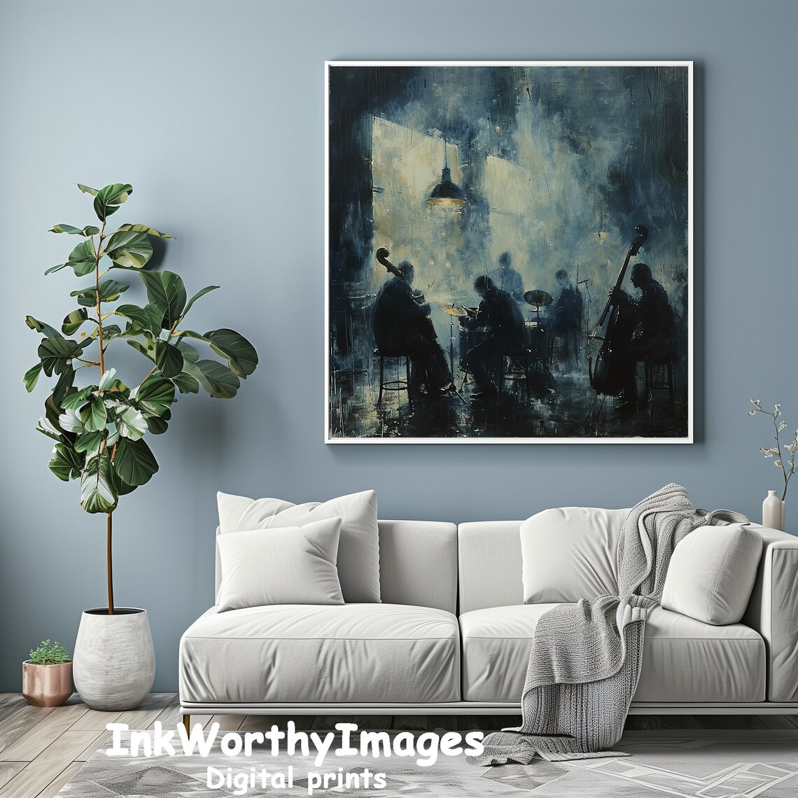 Moody Jazz Band Performance, Atmospheric Music Art - Image 3