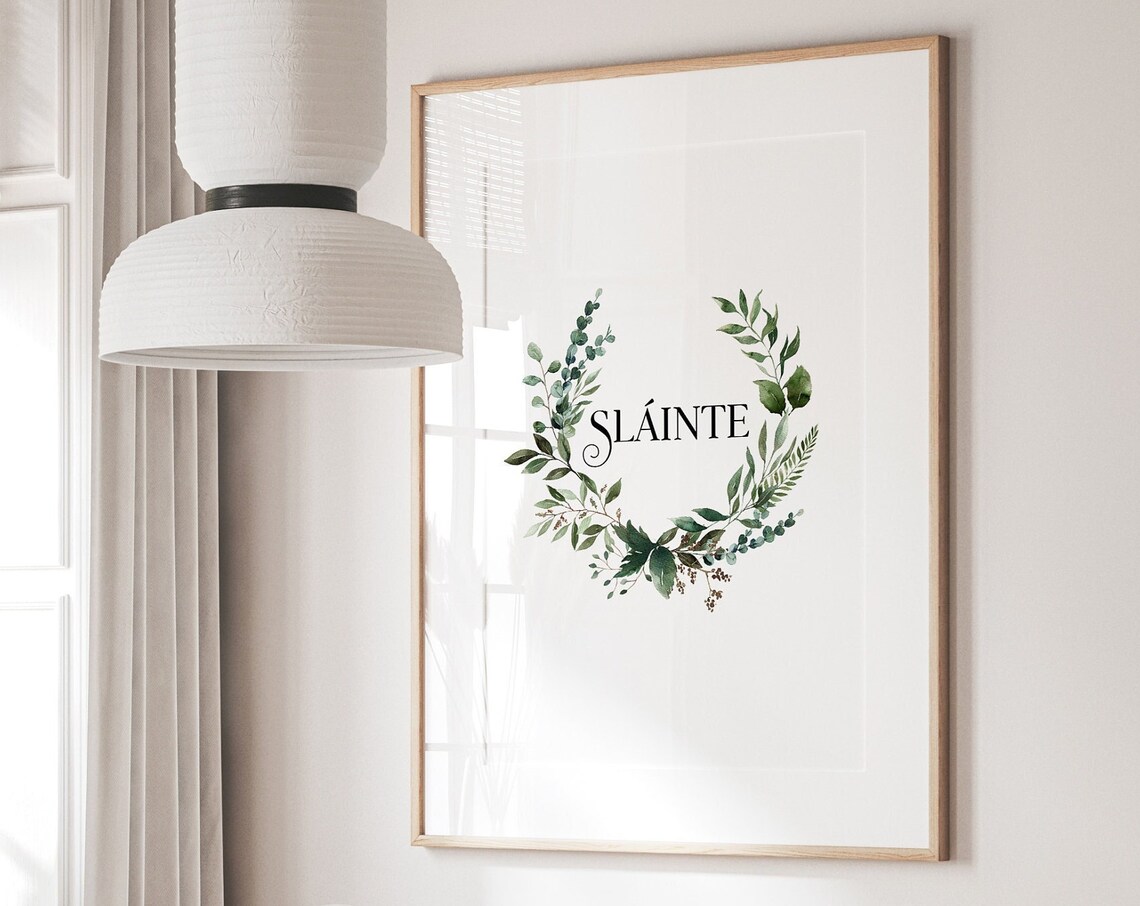 Sláinte Irish Blessing Art Print, Irish Decor - Image 2