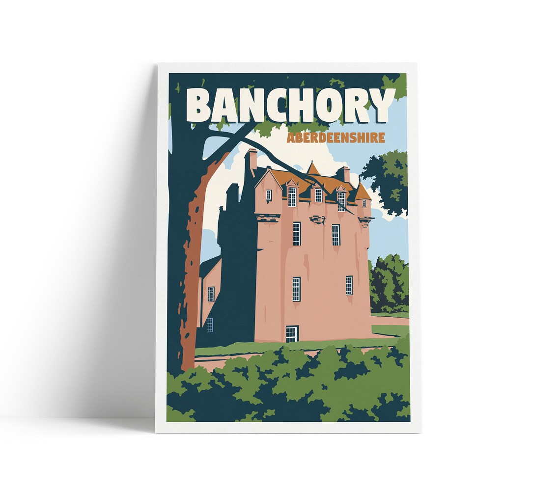 Banchory Aberdeenshire Scotland Travel Poster