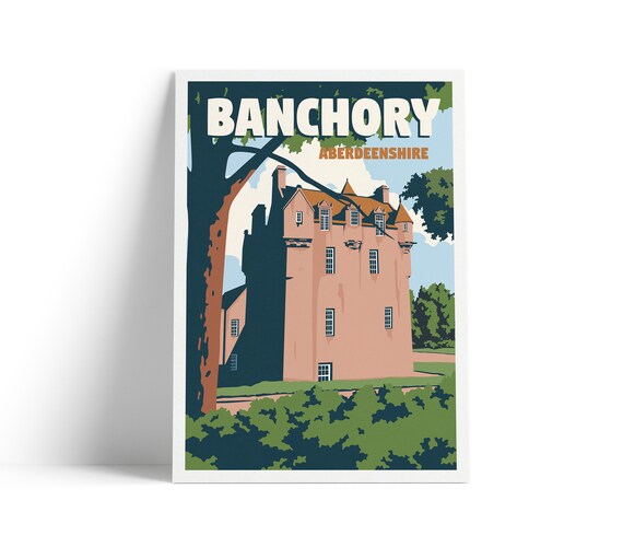 Banchory Aberdeenshire Scotland Travel Poster