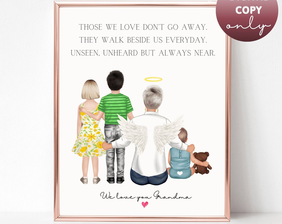 Grandmother Memorial Gift Grandmother In Heaven Grandma Memorial Print Remembrance Gift Sympathy Gift Grandma In Heaven Bereavement Gift