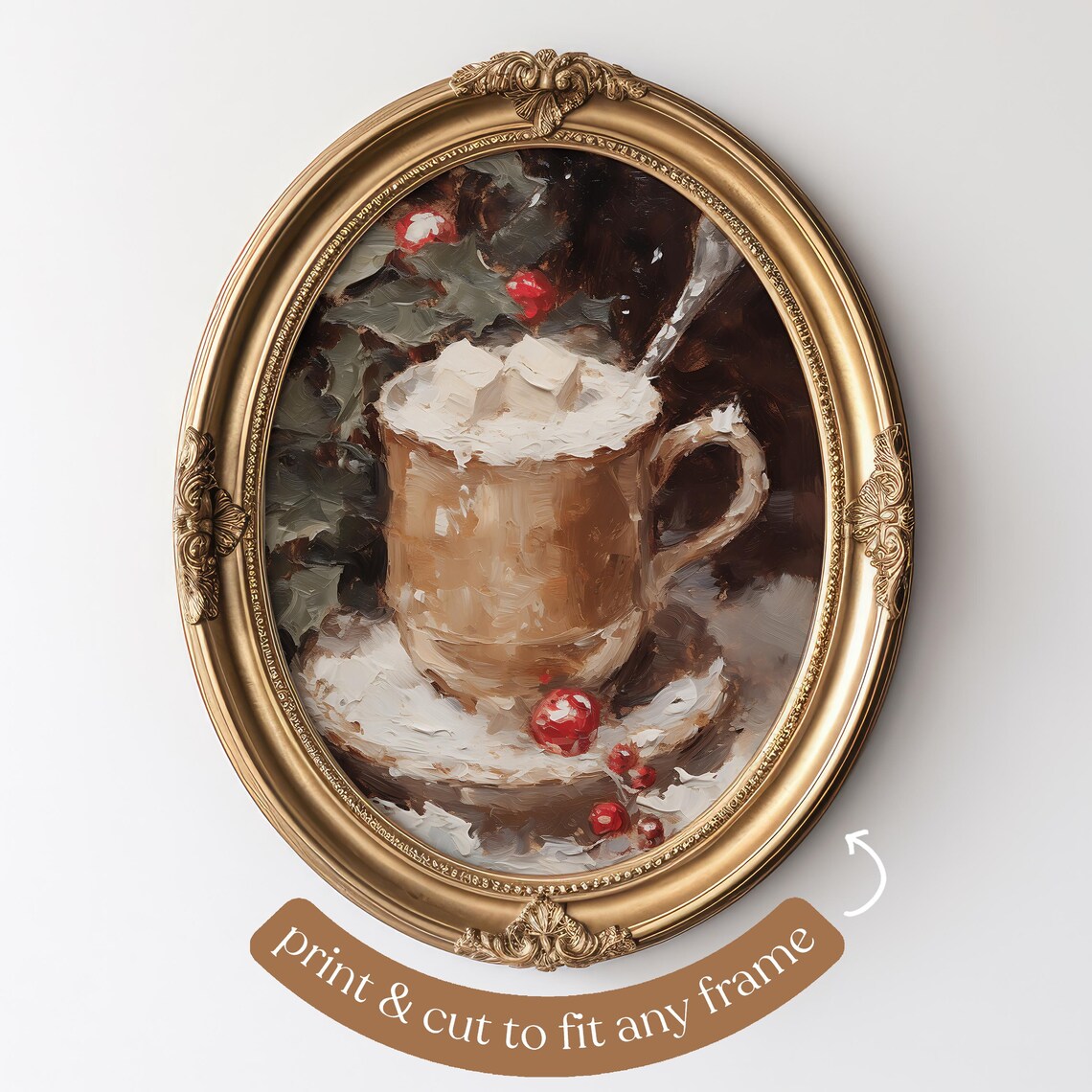 Hot Chocolate Vintage Winter Holiday Art Print - Image 4