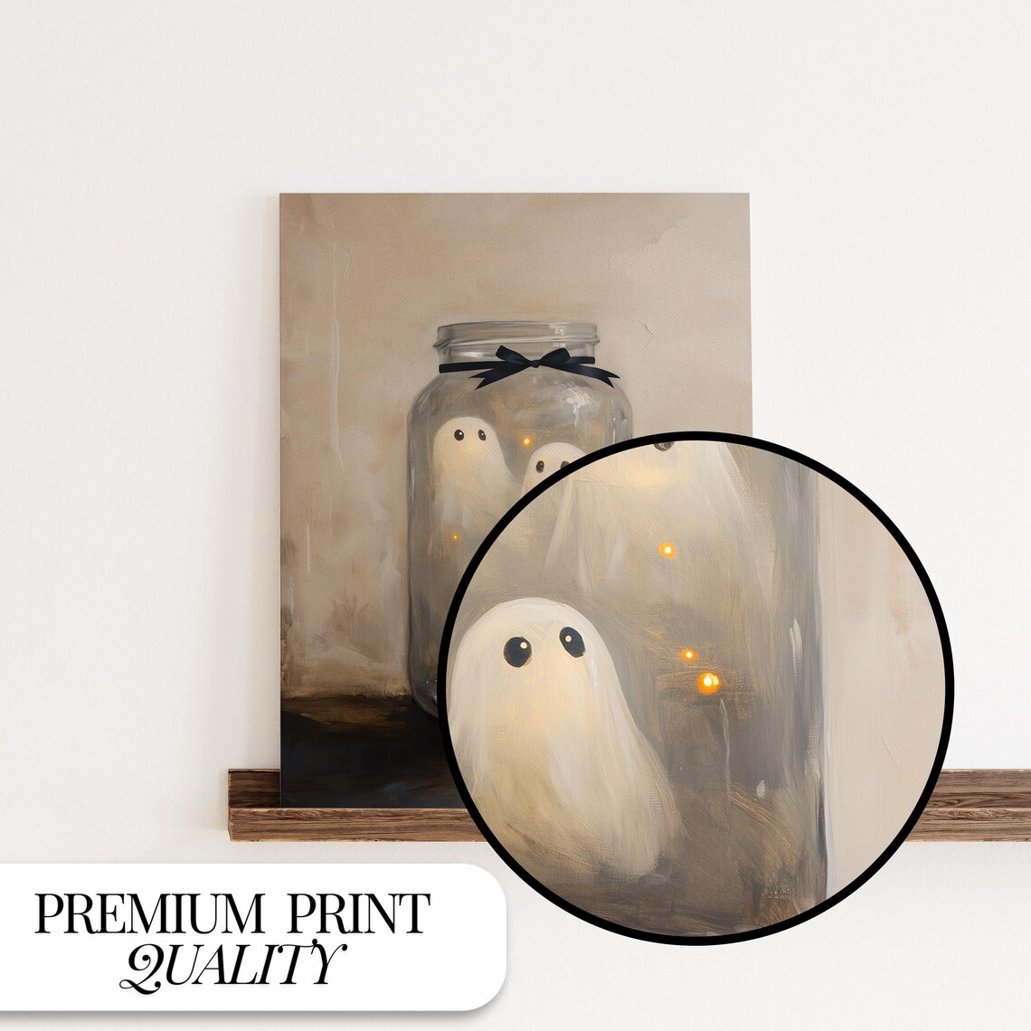 Ghosts In A Jar Halloween Farmhouse Art Print - Image 4
