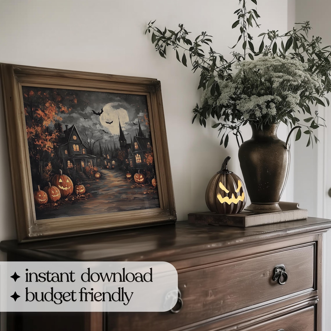 Spooky Halloween Haunted House Art Print - Image 5