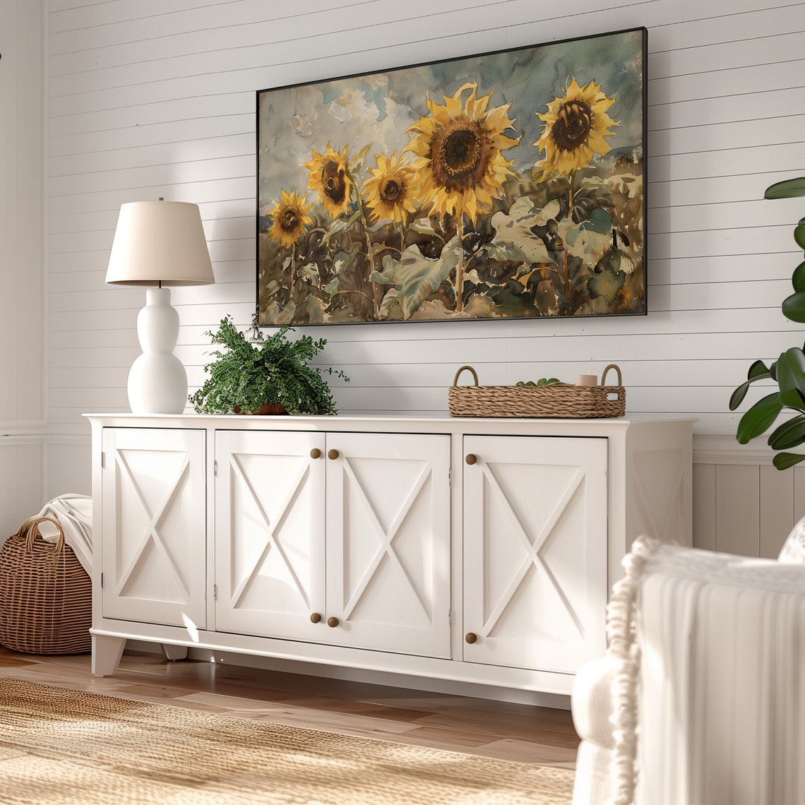 Sunflower Field Spring-Summer Art Print - Image 2