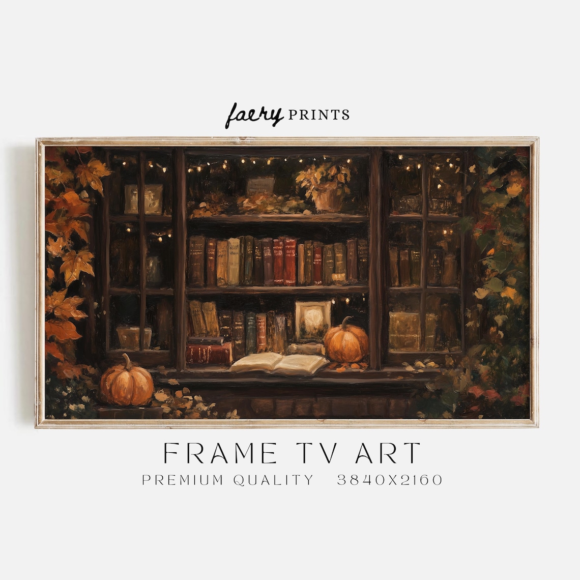 Halloween Decorated Window Frame Art Print