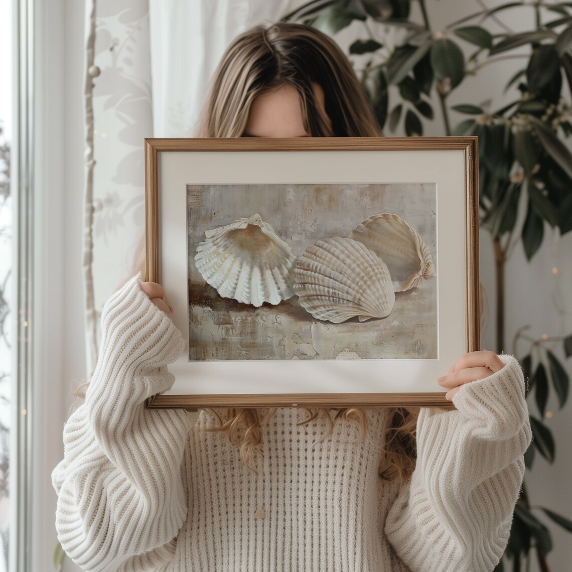 Seashell Beach Vintage Art Print, Farmhouse Bathroom Decor - Image 3