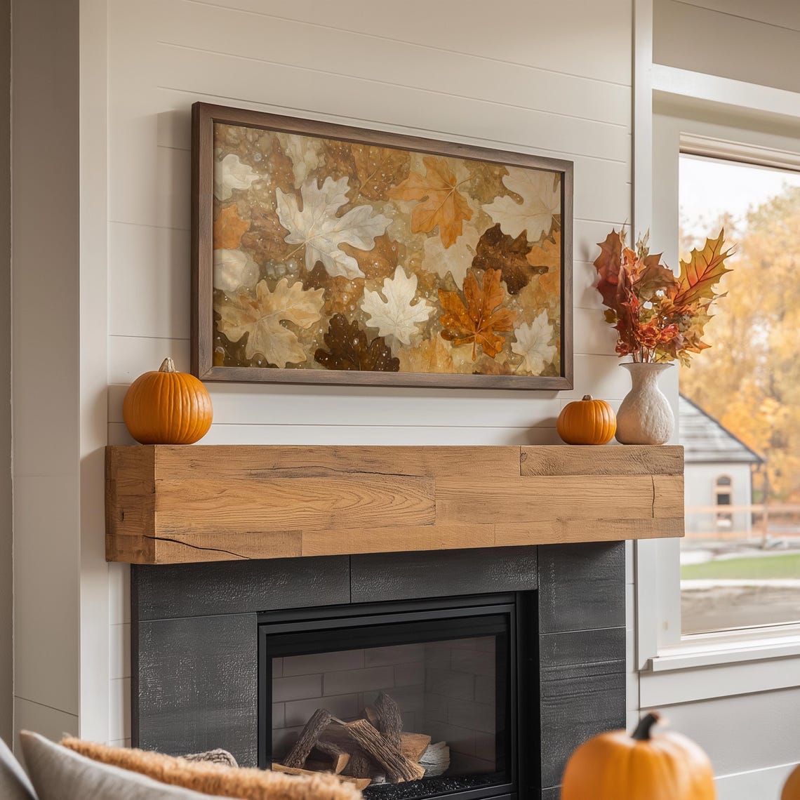 Fallen Autumn Leaves Warm Botanical Cozy Frame TV Art Poster - Image 3