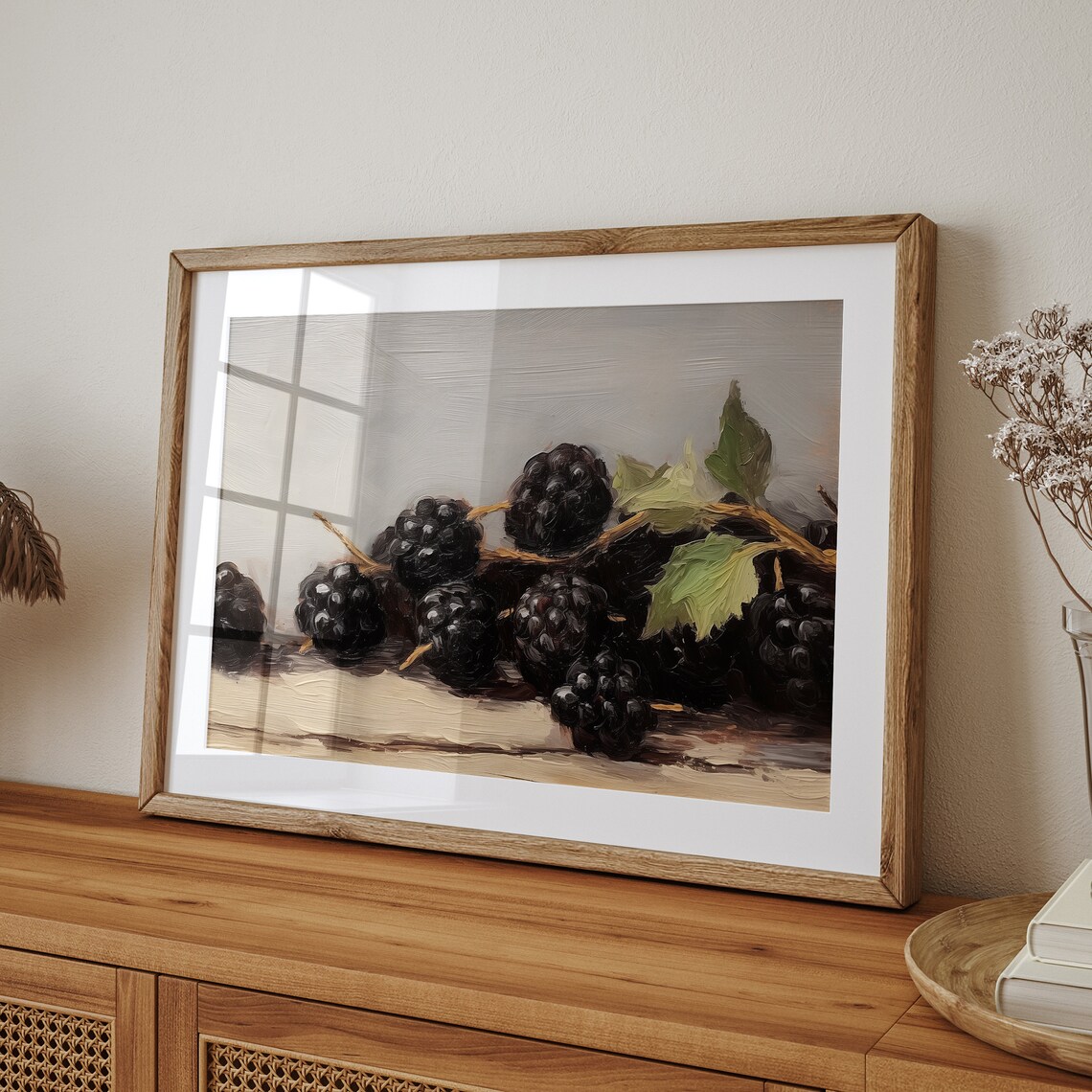 Vintage Blackberries Print, Rustic Kitchen Decor - Image 4
