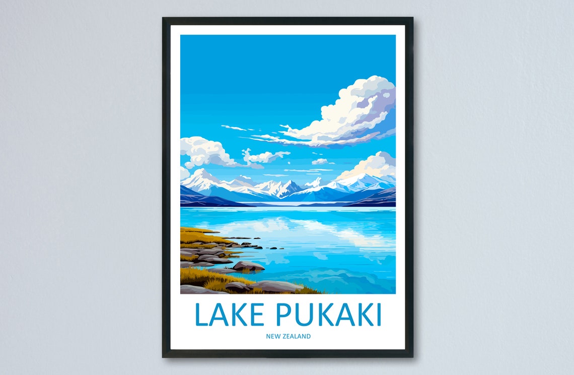 Lake Pukaki Travel Print Wall Art Lake Pukaki Wall Hanging Home Dcor Lake Pukaki Gift Art Lovers New Zealand Art Lover Gift Lake Pukaki