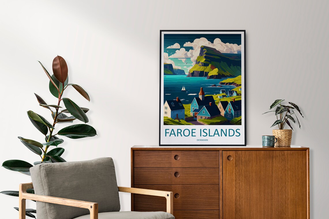 Faroe Island Travel Poster, Denmark Wall Decor - Image 2