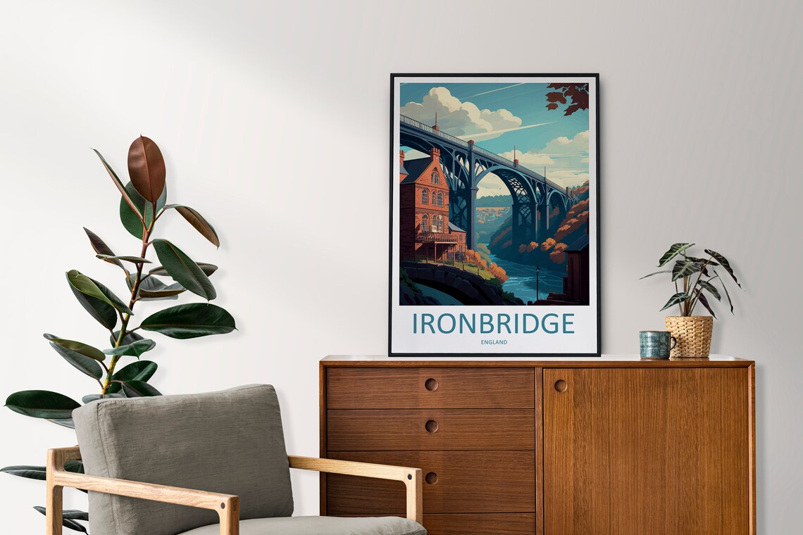 Ironbridge Travel Poster, England Wall Art - Image 2