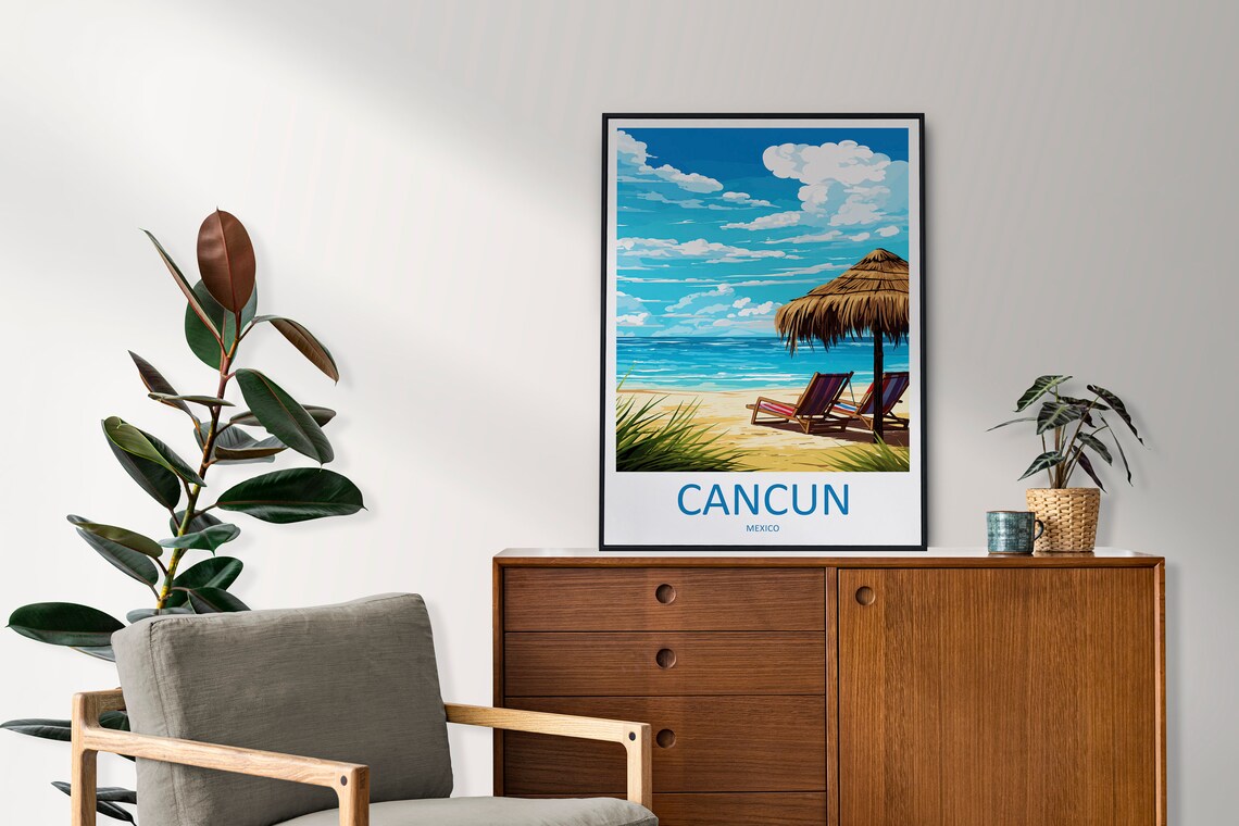 Cancun Travel Print Home Decoration Poster - Image 2