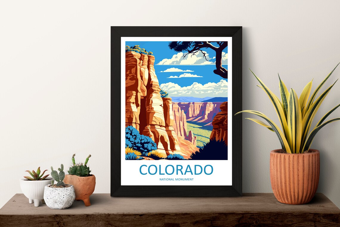 Colorado National Monument Travel Poster, Colorado Art - Image 3