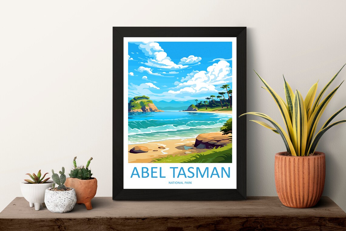 Abel Tasman National Park Travel Poster, New Zealand - Image 3