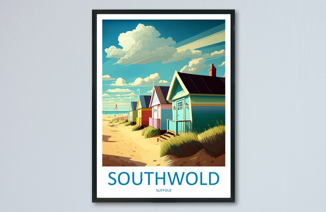Southwold Travel Poster, England Wall Art